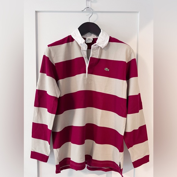 Lacoste Other - Lacoste Long Sleeve Rugby Stripe Polo. LARGE